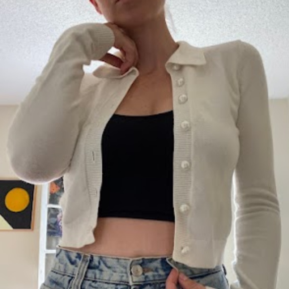 Song of Style “Tangerine” cream sweater size XS